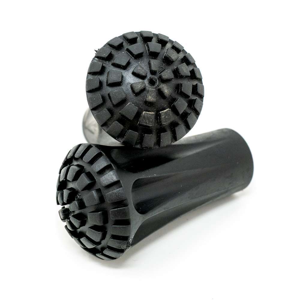 Two Black Rubber WALX All Terrain Paws