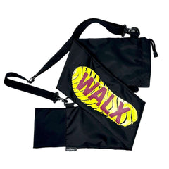 Black bag with 'WALX' logo on a white background