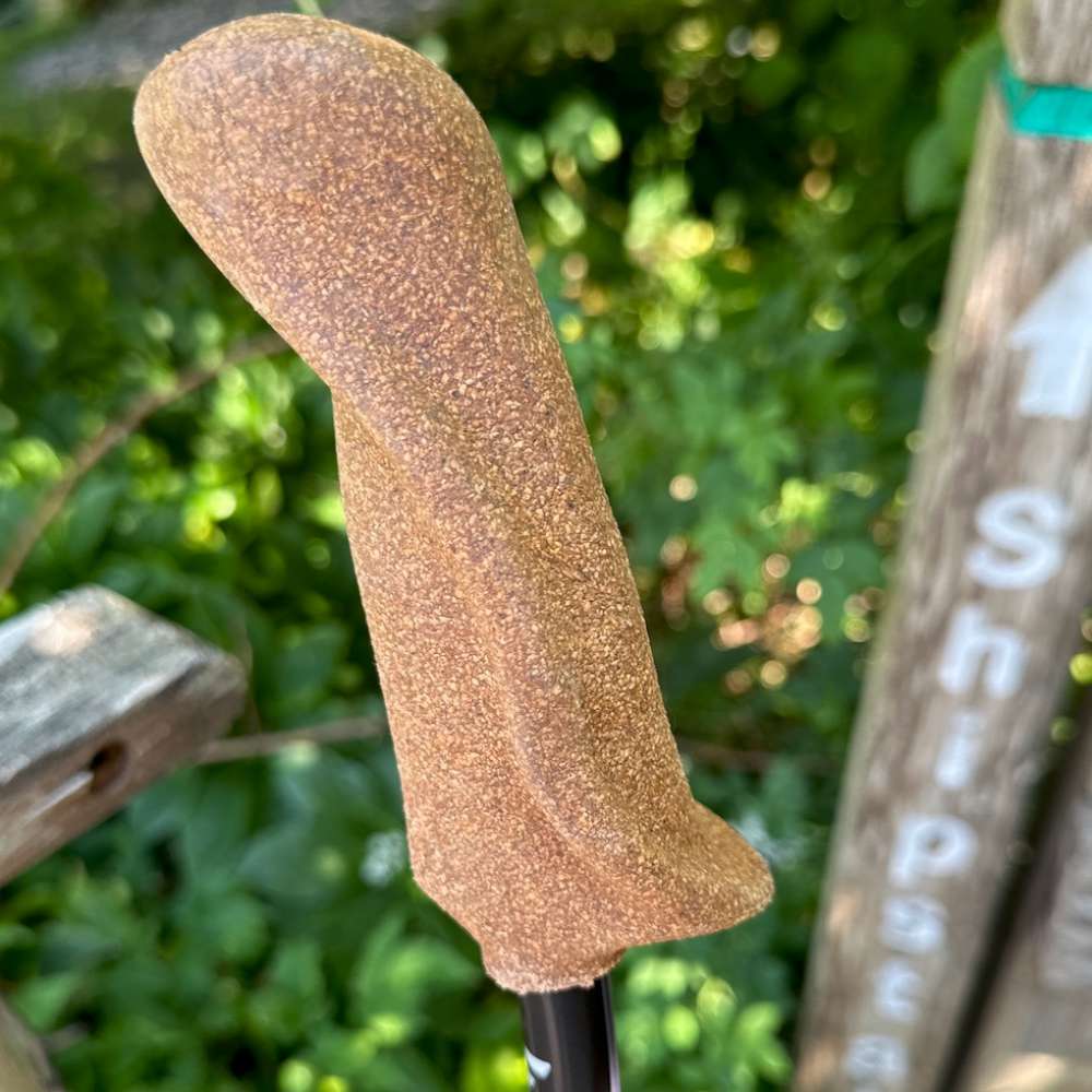 Closeup of the Cork Ergo Grip Handles of the WALX Pro Poles