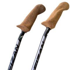 Close Up of WALX Velocity Ergo Grip Cork Handles